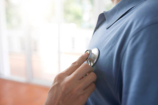 istock Listening to heartbeat 1124363149
