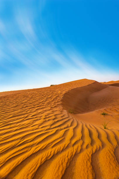 istock Sand Dunes In Desert Against Sky 1124369541