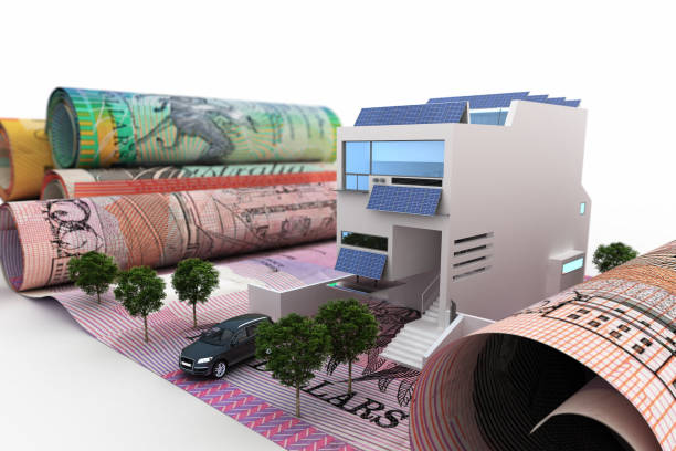 istock Australian Real Estate (focus) - 3d illustration 1124371905