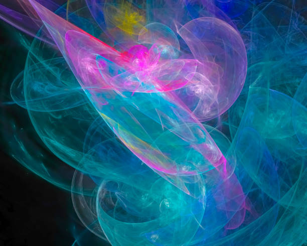 istock abstract digital fractal background, fantasy design, party 1124372692
