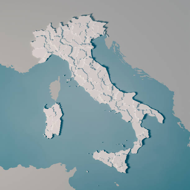 istock Italy Country Map Provinces Administrative Divisions 3D Render 1124377224