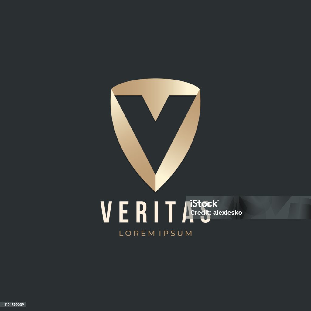Letter VL logo with Luxury Gold Shield. Elegance logo vector