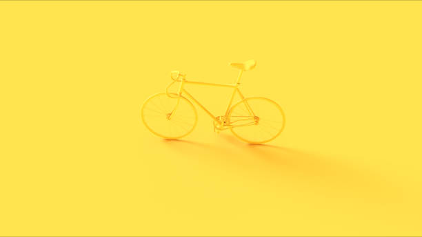 istock Yellow Fixed Gear Racing Bike 1124382026