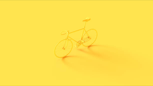 istock Yellow Fixed Gear Racing Bike 1124384461
