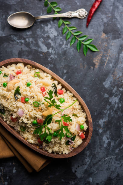 istock Rava Upma / Uppuma - south indian breakfast served in a bowl. selective focus 1124385024