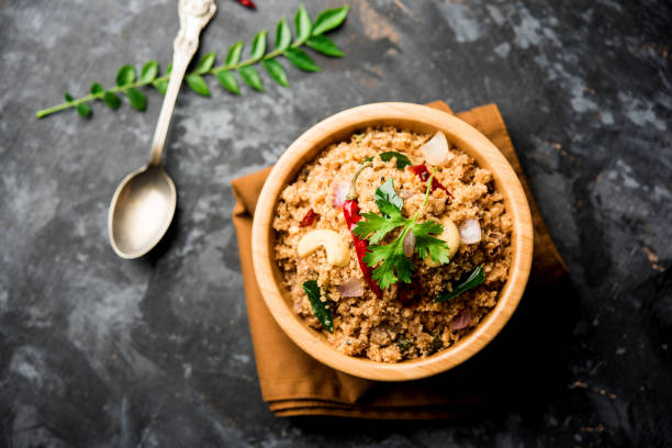 istock Rava Upma / Uppuma - south indian breakfast served in a bowl. selective focus 1124385273