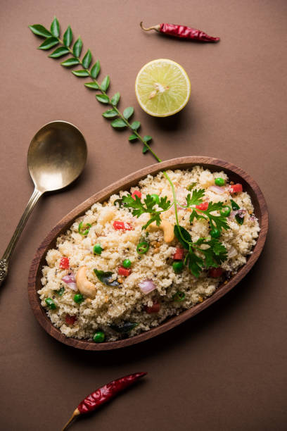 istock Rava Upma / Uppuma - south indian breakfast served in a bowl. selective focus 1124387119