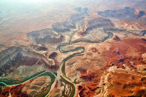 istock Aerial View Of River And Landscape 1124388163