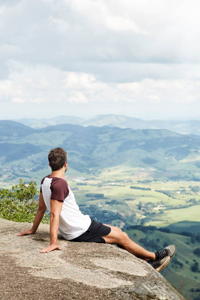 istock Resting sportsman over landscape 1124388171