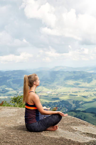 istock Yoga girl meditating 1124388264