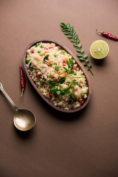 istock Rava Upma / Uppuma - south indian breakfast served in a bowl. selective focus 1124389782