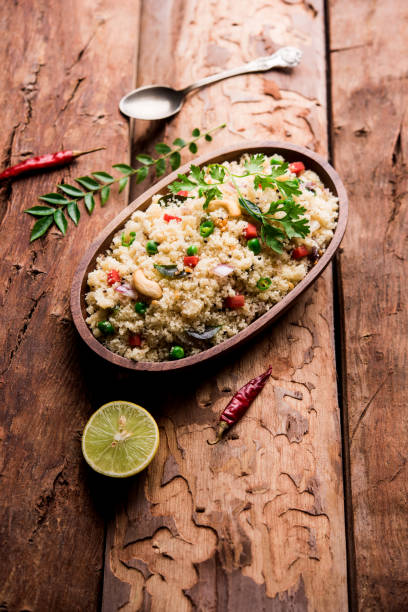istock Rava Upma / Uppuma - south indian breakfast served in a bowl. selective focus 1124390419