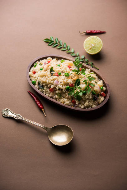 istock Rava Upma / Uppuma - south indian breakfast served in a bowl. selective focus 1124390484