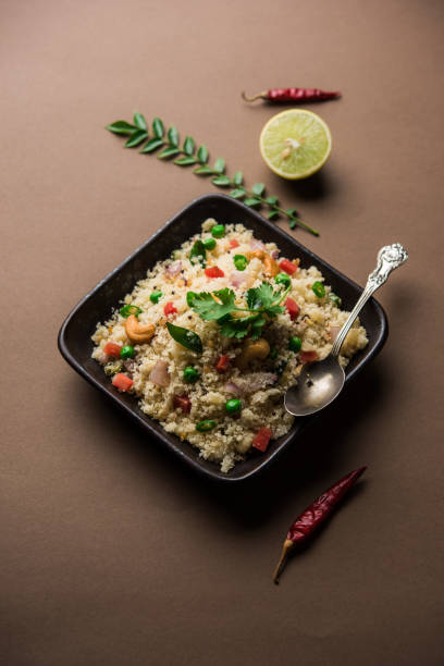 istock Rava Upma / Uppuma - south indian breakfast served in a bowl. selective focus 1124391307