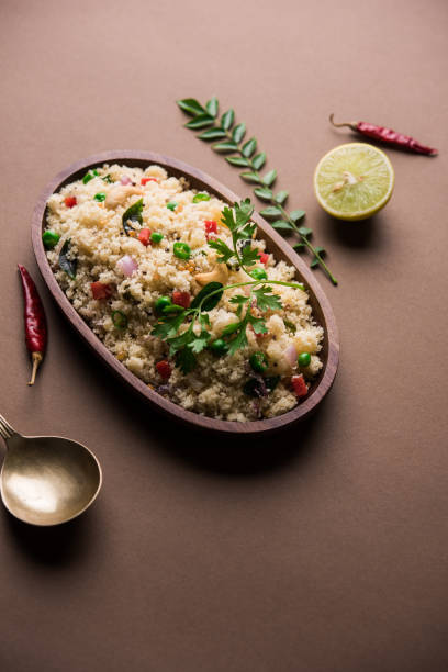 istock Rava Upma / Uppuma - south indian breakfast served in a bowl. selective focus 1124391350