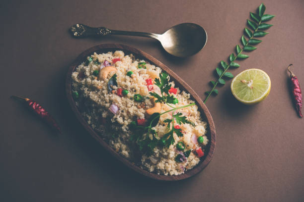 istock Rava Upma / Uppuma - south indian breakfast served in a bowl. selective focus 1124391452