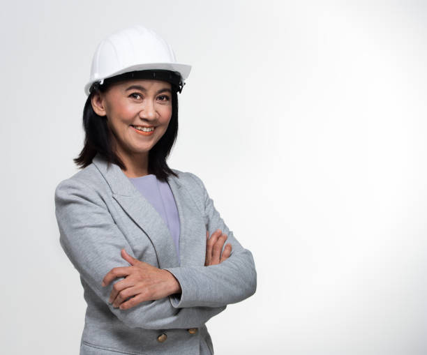 istock Asian Architect Engineer 50s 60s years old woman 1124393145