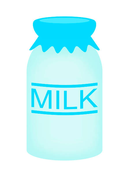 butelka mleka - surowe mleko stock illustrations