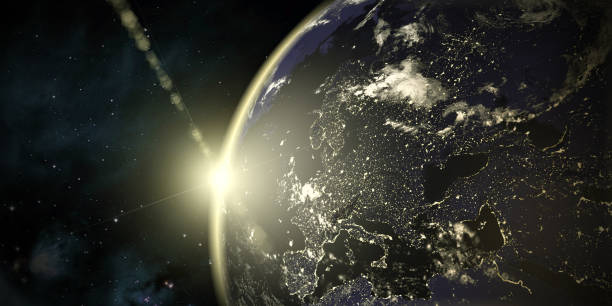 Earth View From Space To Europe
