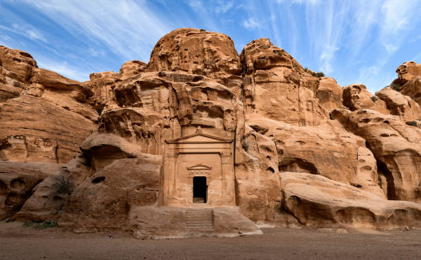 Amazing view of the beautiful little Petra site. stock photo