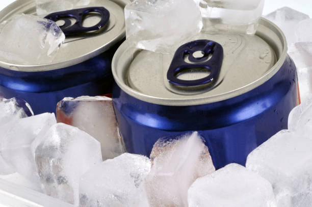 istock Cans of drink in the ice 1124394414