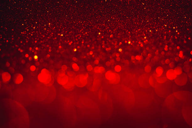 istock Red bokeh lights background for Valentine's day, Party, Event design. Red background. 1124397938
