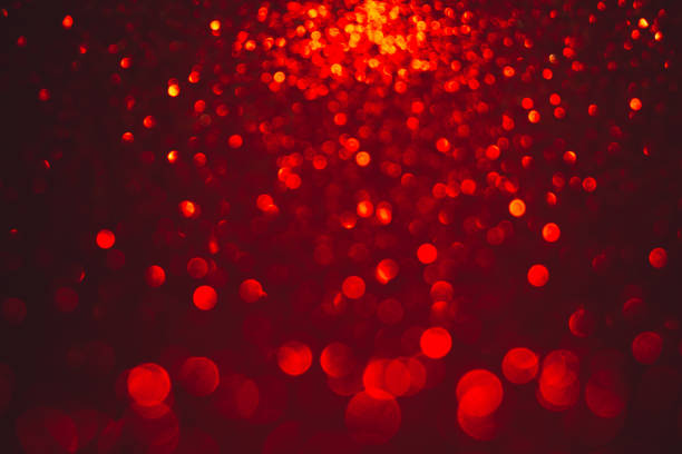 istock Red bokeh lights background for Valentine's day, Party, Event design. Red background. 1124398216