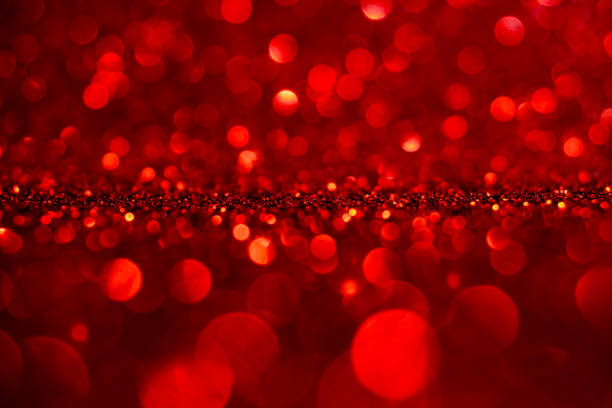 istock Defocused Valentine's day concept. Red bokeh and red background. 1124398354