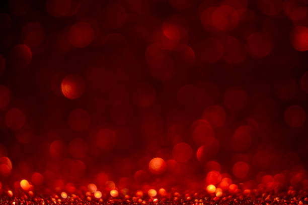 istock Red bokeh lights background for Valentine's day, Party, Event design. Red background. 1124398518