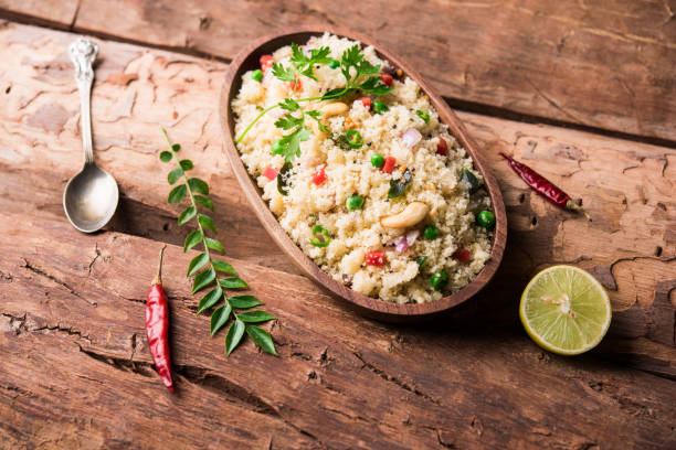 istock Rava Upma / Uppuma - south indian breakfast served in a bowl. selective focus 1124399283