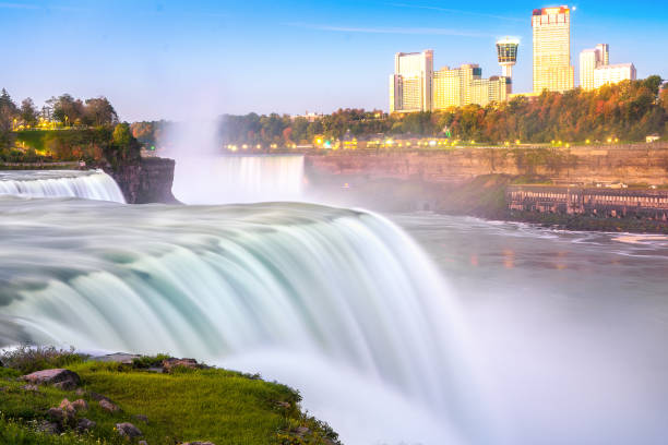 istock Morning sunrise at Niagara waterfall in Canada 1124400443