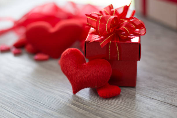 istock Valentine's day, gift box and red heart. 1124400468