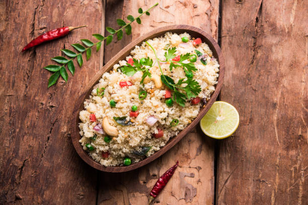 istock Rava Upma / Uppuma - south indian breakfast served in a bowl. selective focus 1124401251