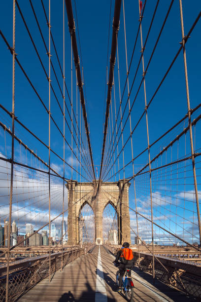 istock American Bike on the Brooklyn bridge for exercise 1124401311