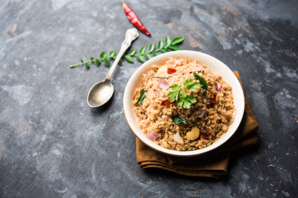 istock Rava Upma / Uppuma - south indian breakfast served in a bowl. selective focus 1124401575