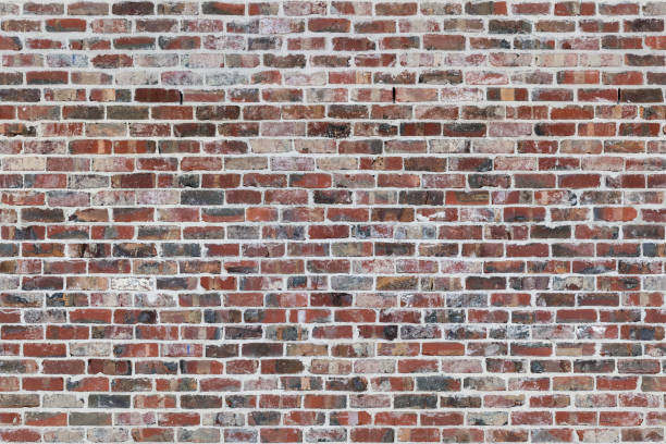 recycled brick wall - seamless texture - seamless brick repetition pattern imagens e fotografias de stock