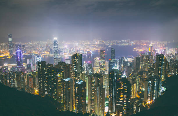 istock Hong Kong Island From The Peak 1124402563