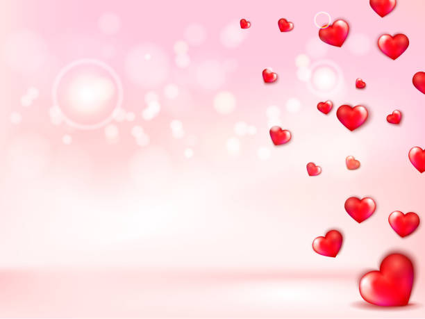 istock Happy Valentine's day greeting card with a red heart 1124407747