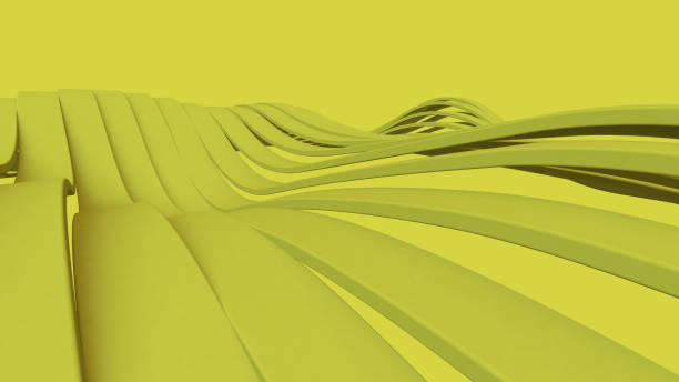 istock 3d Minimalist geometrical abstract background, pastel colors, 3D render. 1124412514
