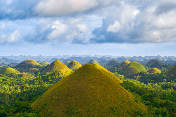 istock Famous Chocolate Hills aerial drone view, Bohol Island, Philippines 1124413657