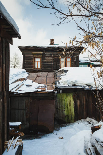 istock a wooden house in spring 1124416739