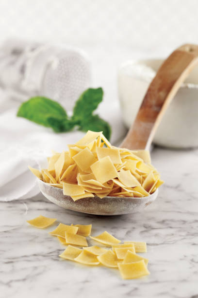 istock Pasta with white background,macaroni,dough,noodle,soup, 1124418570