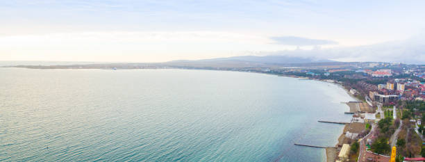 istock bay of the city from drone 1124418772