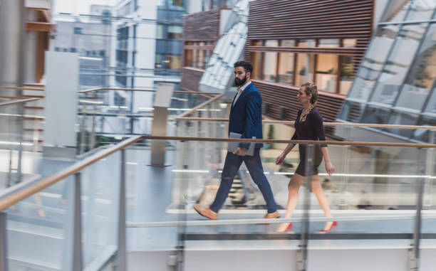istock Business people walking to the office. 1124425352