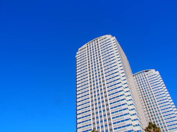 istock The skyscraper stood out against the blue sky 1124427243