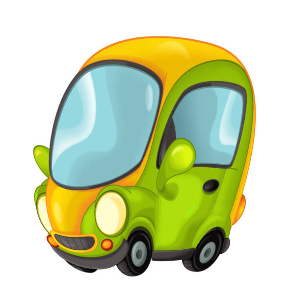 istock Cartoon sports car on white background illustration 1124429993