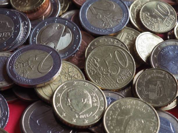 istock Euro coins, European Union 1124436207