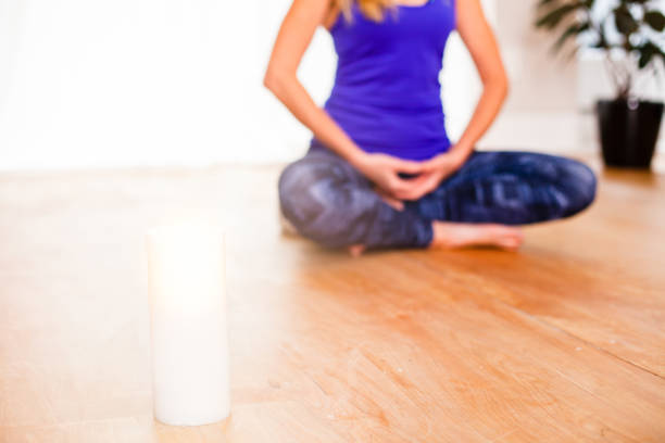 istock Woman at a Yoga Studio 1124437520
