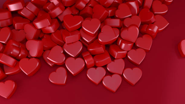 istock many little hearts for valentine's day red love romantic backgound 3D illustration 1124442711