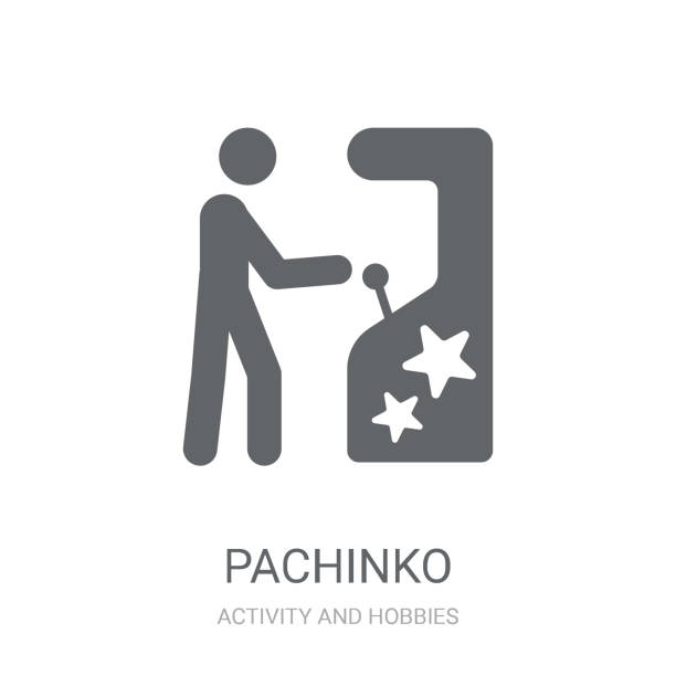 Pachinko icon. Trendy Pachinko logo concept on white background from Activity and Hobbies collection Pachinko icon. Trendy Pachinko logo concept on white background from Activity and Hobbies collection. Suitable for use on web apps, mobile apps and print media. pachinko machine stock illustrations